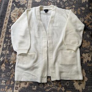 Karen Kane Ivory Open Front Cardigan